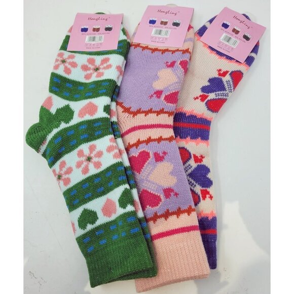 3 Pairs x Women' Fashion Thick Crew Warm Winter Socks * 9-11 - Picture 1 of 1